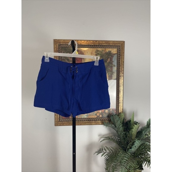 La Blanca Shorts Women's Polyester Front Grommets and Tie Navy 3" Inseam - Picture 1 of 6